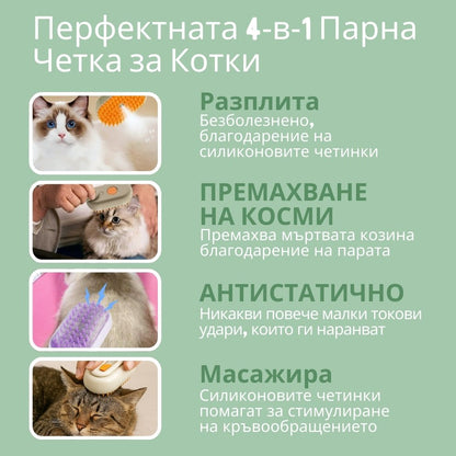Veluna Steam Brush за котки